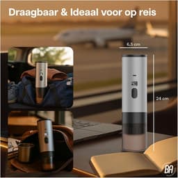 Best Active - 3-in-1 Draagbare Koffiemachine - Inclusief 10.000 mAh Solar Powerbank - Draagbaar Koffiezetapparaat - Cups en Gemalen Koffie - Draagbaar en Oplaadbaar - Espressomachine - Goud — thumbnail 4