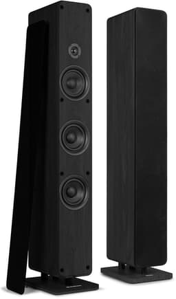 Audizio Arco passieve HiFi speakerset - Vloerstaande zuil luidsprekers - 320W - Zwart — thumbnail 1