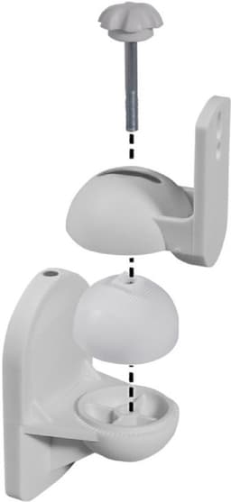 Universele Luidspreker Beugels - Set van 2 - Draai- en kantelbaar - Tot 3,5kg - Wit — thumbnail 2