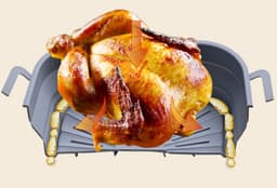 Opvouwbare vierkante Airfryer siliconen mal 17,5 cm — thumbnail 5