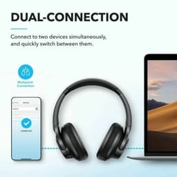Soundcore Q20i by Anker, Draadloze Bluetooth over-ear hoofdtelefoon met hybride actieve ruisonderdrukking, 40 uur speeltijd in ANC-modus, Hi-Res audio, diepe bas, personalisatie via app — thumbnail 5