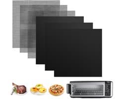 Geschikt voor Ninja Herbruikbare Airfryer Liners 30x30 cm voor Toaster Bottom, 3 liners + 3 bakplaten, 230°C, voorgesneden blokjes, geschikt voor SP101/SP201/SP301/SP351
