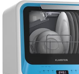 Klarstein Vaatwasser Amazonia Mini - Compact Aanrechtblad, 7 Programma's, 5L Tank of Directe Aansluiting, Energie-efficiëntieklasse D, Stil 58dB, Digitaal Display, Draagbaar Tafelblad voor Kleine Keukens, Blauw - Mini-Vaatwasser - voor Keuken — thumbnail 8
