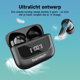 SophiBuds Pro - Draadloze Oortjes Bluetooth - Oordopjes Draadloos met ANC & ENC Noise Cancelling - Bluetooth Oordopjes Universeel - Geschikt als Earpods - BT 5.4 - Zwart — thumbnail 4