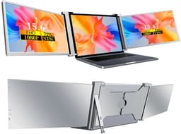 Ohana DT - Portable Monitor Triple - Full HD - Triple Scherm Laptop - Laptop Scherm Uitbreider - 2 Jaar Garantie - Grijs — thumbnail 3