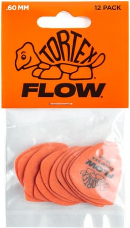 Jim Dunlop Tortex - Plectrums - Flow - 0,60 mm Oranje - Player's Pack 12 Stuks — thumbnail 1