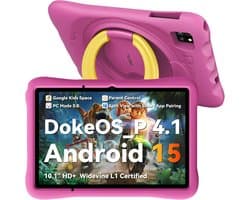 OSCAL Pad 60 Kids Tablet - 10.1 Inch - 12GB RAM - 128GB ROM - 5100 mAh - Android 15 - WiFi 6 - Roze