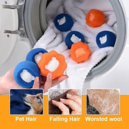 Allecto Plus - Herbruikbare Haarvangers voor Wasmachine - Anti-Klitten - 8 Stuks - Voor Honden en Katten - Wasnet - Anti-Haarbal - Epilator voor Dieren — thumbnail 2