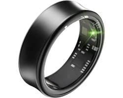 Focus® S2 Smart Ring - Zwart - Maat 6 - AI Coach - Hartslag - Menstruatiecyclus - Slaap Monitor - Herstelscore - Slimme Ring - Sport Prestatie - Stappenteller -IP68 Waterdicht - O2 Meting - Dames - Heren - Wearables - Oplaad Case - beschermring