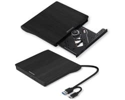 IMENGINE® externe cd dvd speler en brander – USB-A & USB-C aansluiting – USB 3.0 Brander & Lezer – Plug & Play – Voor Laptop & PC – Windows, Mac & Linux