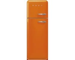 Smeg FAB30LOR5 - Koel- en vriescombinatie - Scharnier links - Oranje