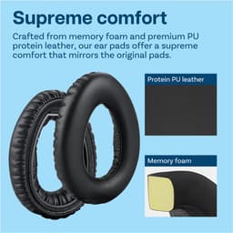 Vervangende Oorkussens voor Sennheiser PXC480/PXC550/PXC 550-II/MB660 UC/MB 660 MC Hoofdtelefoons van MMOBIEL – Memory Foam en Protein PU Koptelefoon Oorkussens - Noise Isolation Earpads – Zwart — thumbnail 4