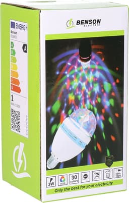Disco lamp/licht - E27 fitting - roterend - 30 kleureffecten — thumbnail 5