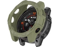 Beschermende watch case - hoesje - geschikt voor Garmin Fenix E (47 mm) - legergroen