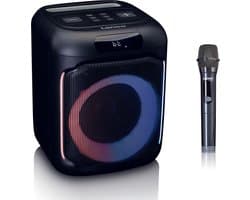 Lenco Bluetooth Speaker - Draadloze Party Speaker met Verlichting en Microfoon - PA-101BK - Zwart