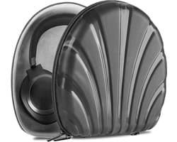 Hoofdtelefoonhoes Shield compatibel - Harde reisdraagtas Seashell zwart - kabelopslag