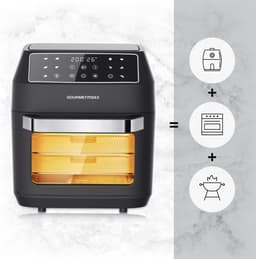 GOURMETmaxx Heteluchtoven Digitaal 12l - Zwart — thumbnail 3
