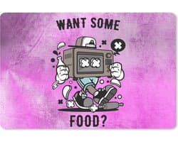 Bureau onderlegger 60x40 cm - Muismat Televisie - Eten - Vintage - Bureaulegger xl - Desk mat beschermer - Computer muismatten