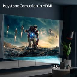 Mini Smart Projector - Draagbare DLP Projector - 1080P HD - 150ANSI - 360 ° Luidspreker - 5200mAh Batterij - 4 Uur Accu Video Afspeeltijd - Screen Mirroring - Ondersteunt WLAN, HDMI, USB, Android, Apple, AirPlay - Inclusief Draagtas en Remote - Zwart — thumbnail 3