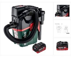 Metabo AS 18 L PC Compact accustofzuiger 18 V 6 l IPX4 stofklasse L nat en droog + 1x accu 8,0 Ah - zonder oplader