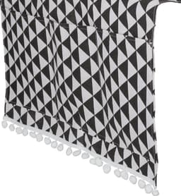 wasmachinehoes met zakjes - polyester - 130 x 55 cm - beschermhoes koelkast - zwart-crème — thumbnail 2