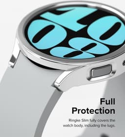 Ringke Slim Hoesje (2-Pack) Geschikt voor Samsung Galaxy Watch 6 40MM - Bumper Case - Lichtgewicht - Transparant Zilver — thumbnail 6