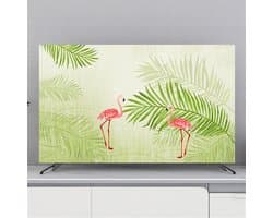 Universele TV Stofkap - TV Hoes Beeldscherm - Beeldscherm Beschermen - Half Bedekt Achterkant - 32-85 inch - Flamingo