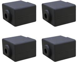 Siliconen Sokken - Hotend Cover Sleeve - 3D Printer Beschermen - Hoge Temperatuur Weerstand - 4 Stuks - Zwart