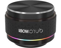 Beengeleidingsluidspreker - Draagbare speaker - Muziek delen - Geluidsversterking via oppervlakken - 43 x 43 x 34 mm - Zwart