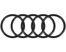5 Stuks Nitril Rubber O-Ringen, 65mm Buitendiameter, 57mm Binnendiameter, 4mm Breedte - Perfect voor Lekkagepreventie, Sanitair en Auto Reparatie