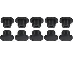 Silicone Rubber Hole Plug - Zachte Flexibele Stopper voor 14-15mm Gaten - 10 Stuks Zwart, Ideaal voor Afsluitingen en Bescherming