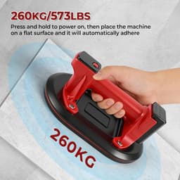 Accuzuignap Plaatlifter - Vacuümzuiger Glaslifter - Zware Objecten Verplaatsen - 260 kg Draagkracht - 24 cm Zuignap - Rood — thumbnail 5