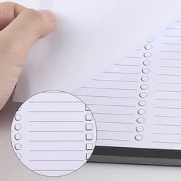 Magnetische boodschappenlijst met PU leren penhouder voor dagelijkse organisatie en planning van aankopen — thumbnail 3