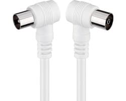 Tv kabel - HDMI kabel - Nette installatie - Rechthoekige stekker - 10 meter - Wit