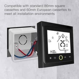 Slimme Thermostaat - Verwarming Bediening - Energie Besparen - App Bediening - 220 Volt - Zwart — thumbnail 5
