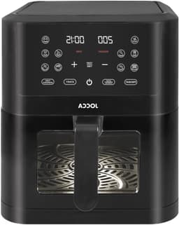 Digitale Luchtfriteuse - Airfryer Oven - Gezond Koken - Met Venster - 8 Liter - Zwart — thumbnail 1