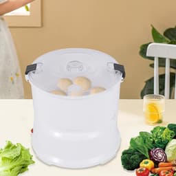 Automatische Aardappelschilmachine - Elektrische Dunschiller - Snel Groenten Schillen - 2-in-1 Functie - 1kg Capaciteit - Wit — thumbnail 2
