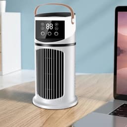 Draagbare airconditioningsventilator, luchtreiniger met ledlicht en 9 snelheden voor studie, slapen, vergaderingen en lezen — thumbnail 5