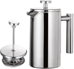 350 ml French press koffiezetapparaat, roestvrij staal, dubbelwandig geïsoleerd, voor filterkoffie — thumbnail 1