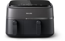 Philips 3000 Series Dual Airfryer - NA350/03 - Dubbele Mand - 9L - Tot 6 Personen - Zwart/Grijs - Met accessoires — thumbnail 4