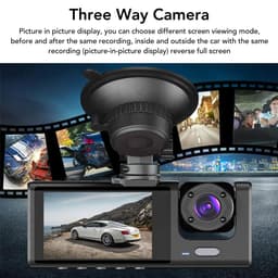 Dailygoods - Dailygoody - Dash Cam Voor Achter - 170° Groothoek - Nachtzicht - 1080p Full HD - Accident Lock - Loop Recording - Parkeermonitor - Geschikt voor — thumbnail 5