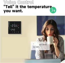 Digitale Thermostaat - Temperatuurregelaar Slimme Thermostaat - Verwarming Regelen - Drie Werkmodi - 86 x 86 mm - Wit — thumbnail 5