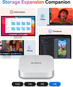 Externe SSD - Draagbare Harde Schijf - Snelle Data Overdracht - USB4 40 Gbps - 512GB - Zilver — thumbnail 2
