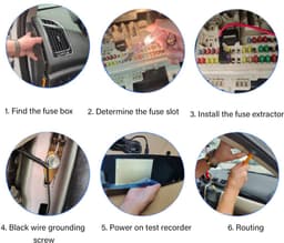 ONF3 - Dash Cam Hardwire Kit - Mini USB Voeding Adapter - Compact formaat - Auto Camera - Betrouwbare voeding - Geschikt voor voertuigen - Zwart — thumbnail 4