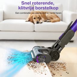 Grenintol S100 6-in-1 Steelstofzuiger Draadloos – Steelstofzuiger – 60.000 Pa–2000 mAh Accu – Draadloze Stofzuiger – Stofzuiger Zonder Zak 1,2 L Stofbak – Stofzuiger Draadloos met LED Licht – Voor Tapijten en Harde Vloer –Yoma–Paars — thumbnail 2