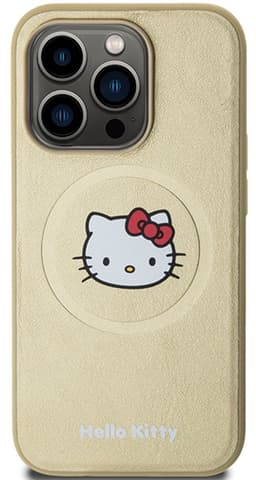 Hello Kitty Serie - iPhone 15 Pro Max Hoes - MagSafe - Goud - Leren Afwerking — thumbnail 5