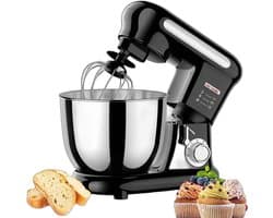 ACEP 60° Draaibare mixer - 5L - 1500W - Zwart - Mixer - Mixer met mengkom - Kitchenaid - Kitchenaid keukenmachine - Keukenmachine - Deegmachine