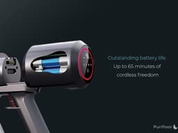 Purifloor® Vertica Steelstofzuiger met UV-C sterilisatie - Maximale zuigkracht en geavanceerde luchtzuiveringstechnologie - Kruimeldief - BLDC motor — thumbnail 2