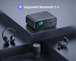 Wimius - Beamer - Projector Beamer - Projector 4k - 1080P - Automatische focus - met WiFi 6 en Bluetooth 5.2 - 600ANSI - Buiten- en thuisprojector - Zwart — thumbnail 4
