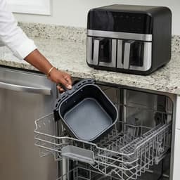 9.4L Airfryer met 2 Kamers & Kijkvenster – Dubbele Heteluchtfriteuse 8-in-1 – Touchscreen & Antiaanbak Mandjes — thumbnail 2